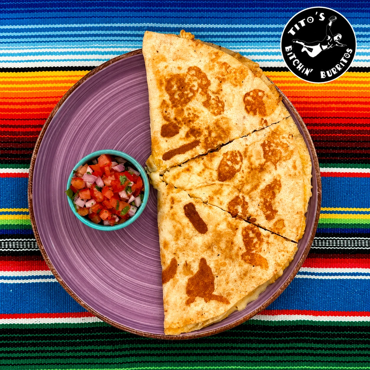 Quesadilla with pico de gallo